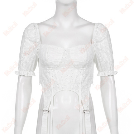 square collar short sleeve shirts